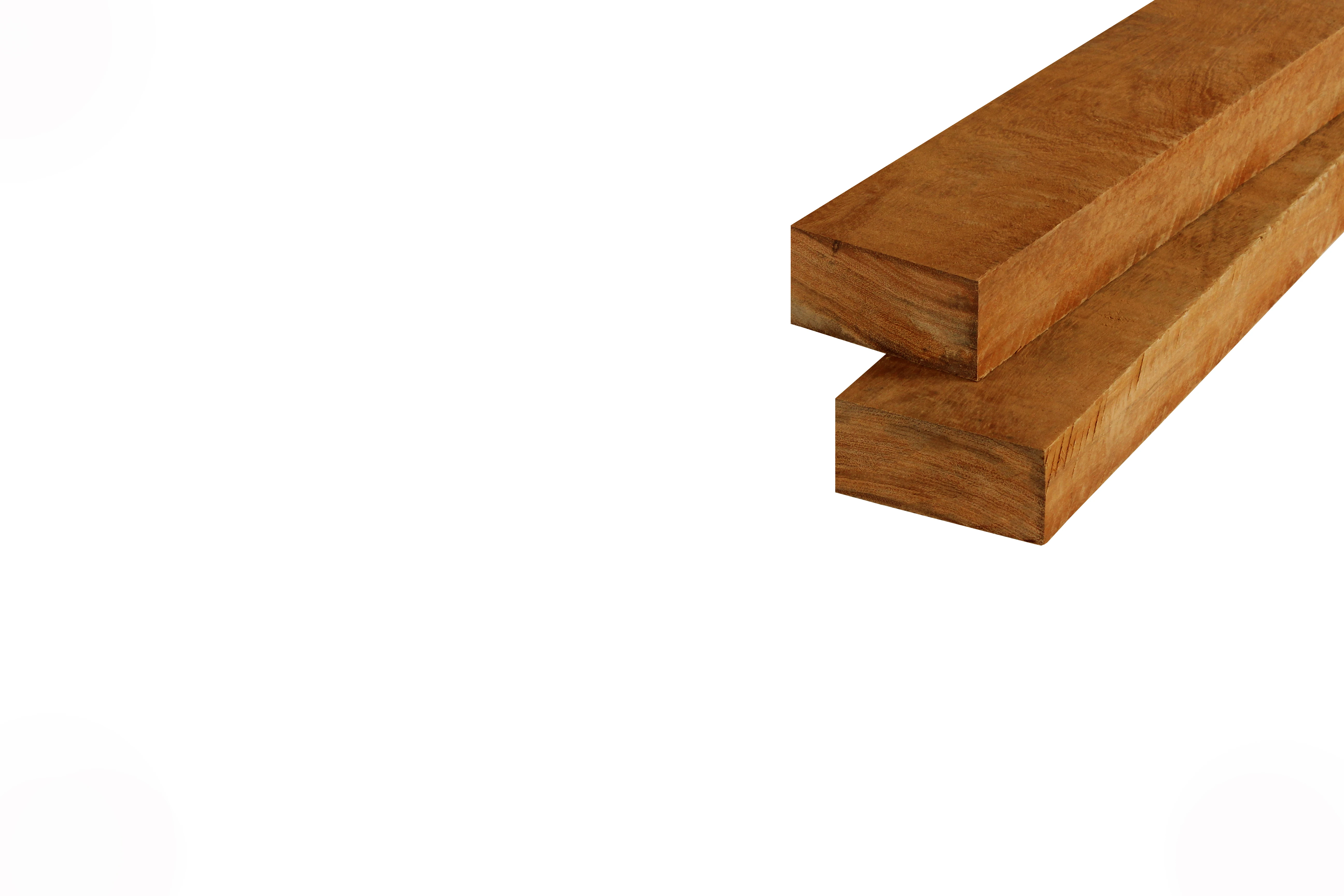 Hardhout Azobe Regel 5 x 10 cm (50 x 100 mm) Fijnbezaagd - Lengte 500 cm - Afbeelding 1